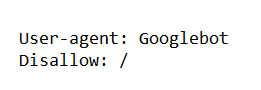 User-agent Disallow Googlebot
