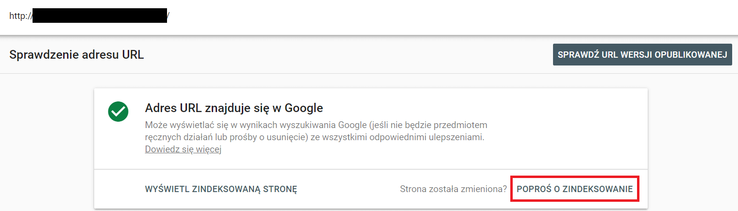 zmiany w treści w Google Search Console