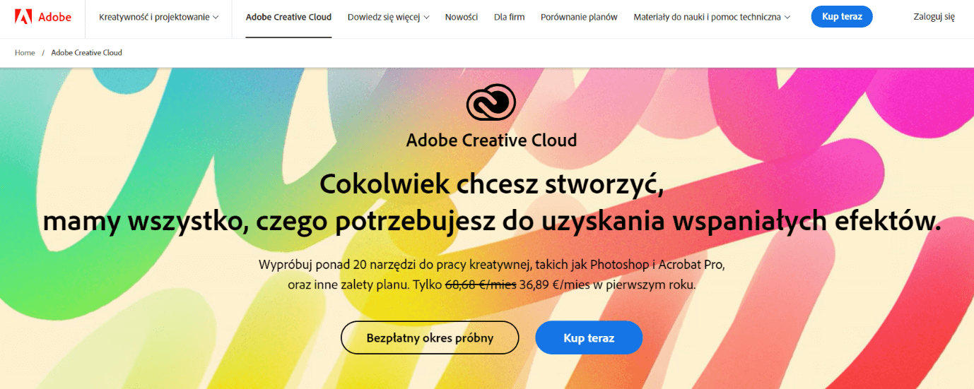 Strona główna Adobe Creative Cloud