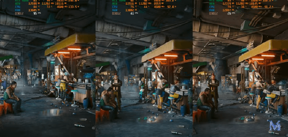 Cyberpunk 2077: Phanton Liberty - Ray Tracing Off vs. Ray Tracing On vs. Path Raycing